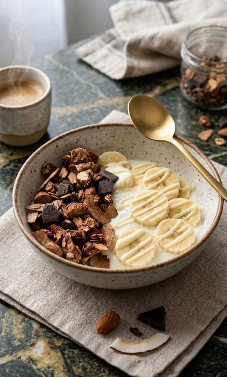 Granola con chocolate al 70%